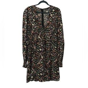 Nobody's Child long sleeved tea dress in vintage ditzy floral Size 10
